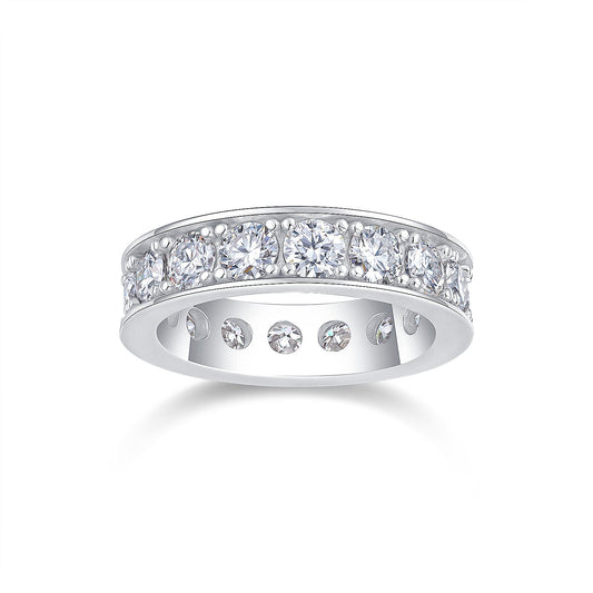 Flowing Clouds Convey Emotions - A Fashionable And Luxurious Jewelry Piece Set With One-third Carat Moissanite S925 Sterling Silver And Platinum-plated Diamond Weloria
