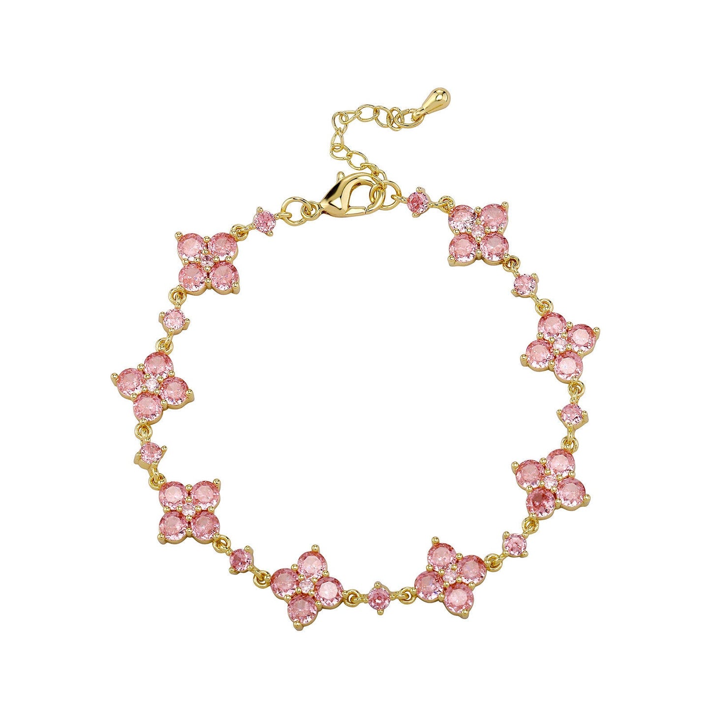 Flower Rhinestone Bracelet Light Luxury Sparking Zirconium High-grade Niche Bracelet Hand Jewelry Weloria
