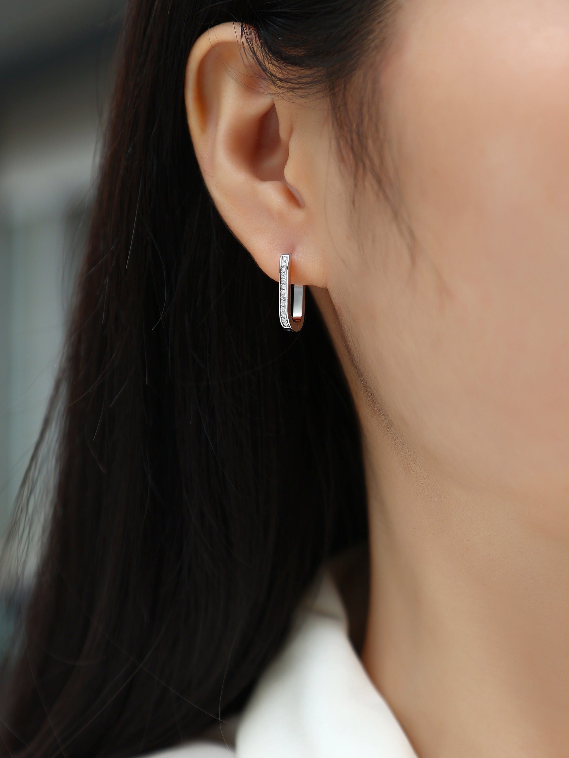 Reincarnation - Fashionable And Luxurious Diamond Jewelry With Moissanite S925 Sterling Silver And Platinum-plated Stud Earrings Weloria