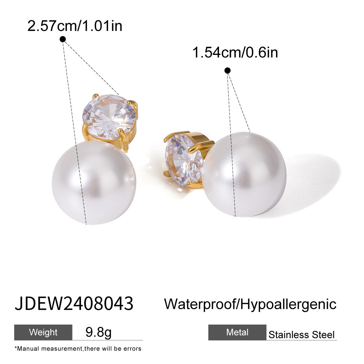 Women's Affordable Luxury Fashion Stainless Steel Studs Weloria