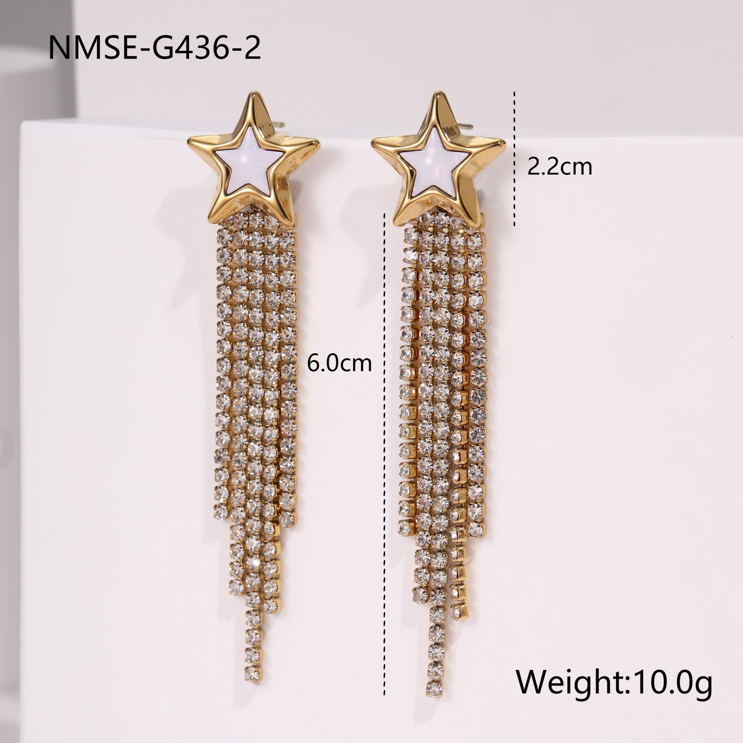 Diamond Tassel Love Stainless Steel Earrings Weloria
