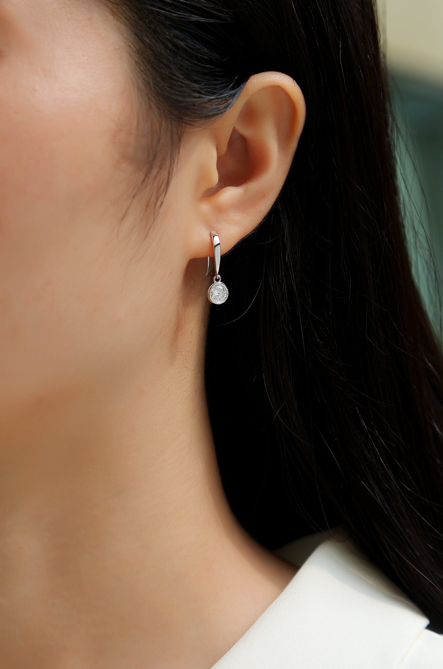 Soft Light And Sweet Whispers - Fashionable Earrings And Stud Jewelry Set With Moissanite S925 Sterling Silver And Platinum-plated Diamonds Weloria