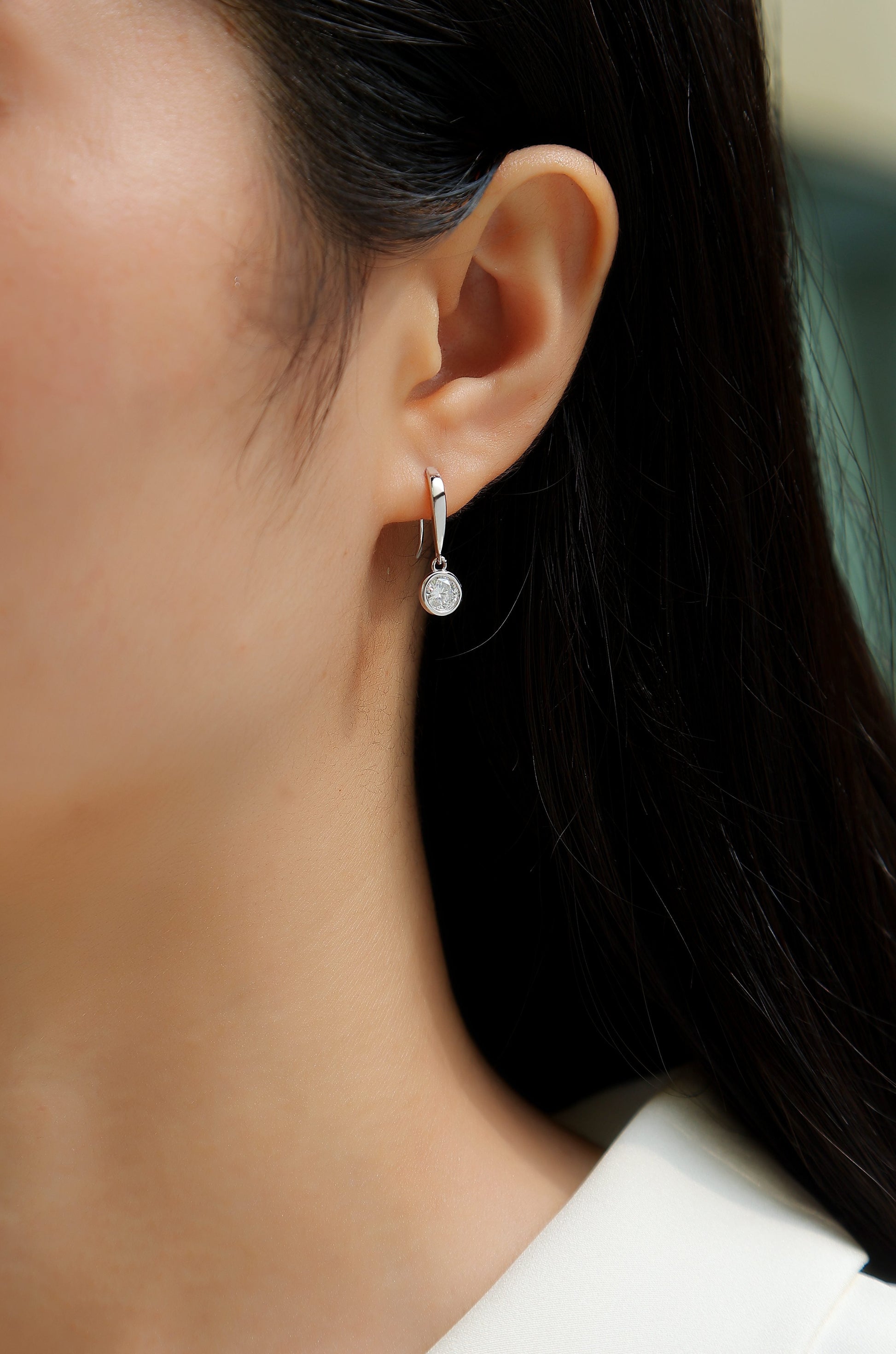 Soft Light And Sweet Whispers - Fashionable Earrings And Stud Jewelry Set With Moissanite S925 Sterling Silver And Platinum-plated Diamonds Weloria