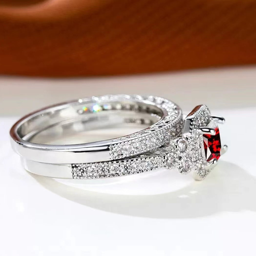 Fashion Ring Set Zircon Simple Ring Weloria