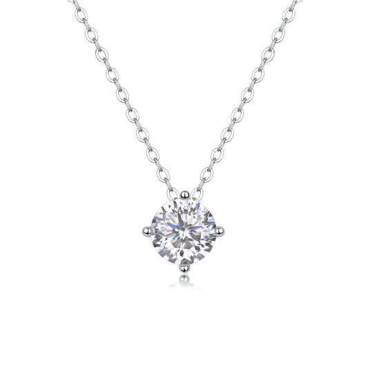True Heart - A Fashionable And Luxurious Diamond Jewelry Pendant Set With 1-carat Moissan Diamond S925 Sterling Silver Weloria