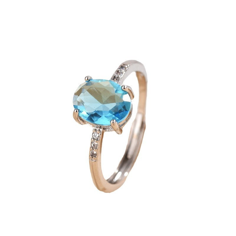 Niche High-grade Trendy Micro-inlaid Open Ring Weloria