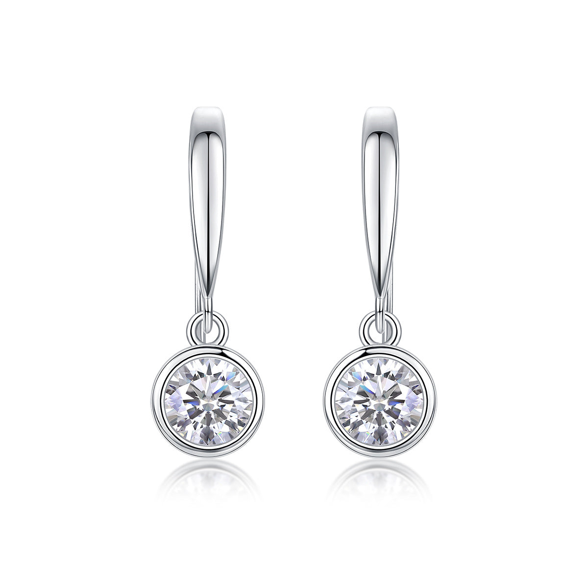 Soft Light And Sweet Whispers - Fashionable Earrings And Stud Jewelry Set With Moissanite S925 Sterling Silver And Platinum-plated Diamonds Weloria