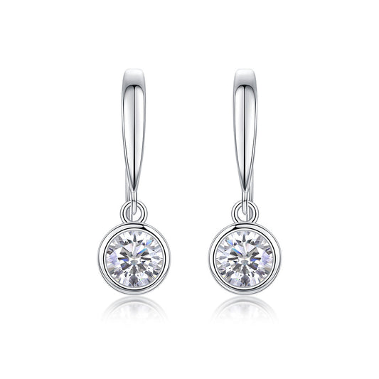 Soft Light And Sweet Whispers - Fashionable Earrings And Stud Jewelry Set With Moissanite S925 Sterling Silver And Platinum-plated Diamonds Weloria