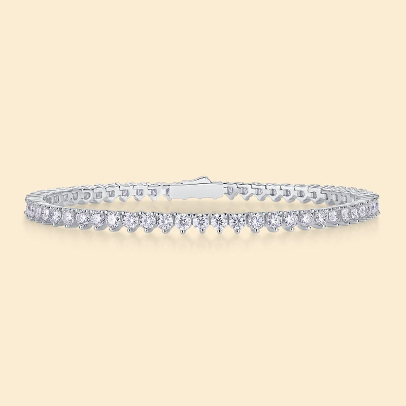 Silver Platinum-plated Moissanite Bracelet Weloria