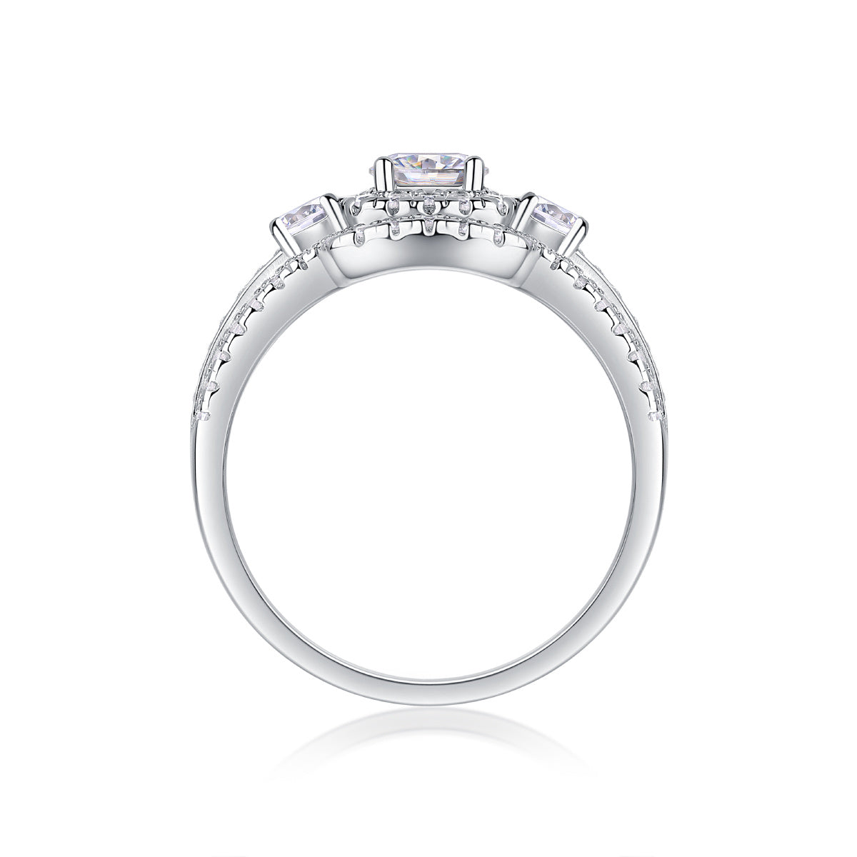 Afternoon In The Gobi - A Fashionable And Luxurious Jewelry Piece Set With Half-carat Moissan Diamond S925 Sterling Silver And Platinum-plated Diamond Weloria