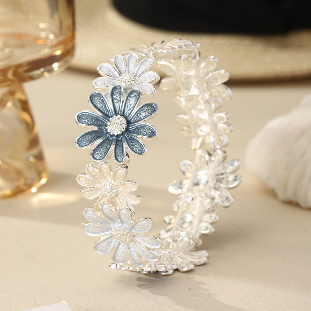 Zinc Alloy Oil Dripping Color Elastic String Bracelet Advanced Weloria