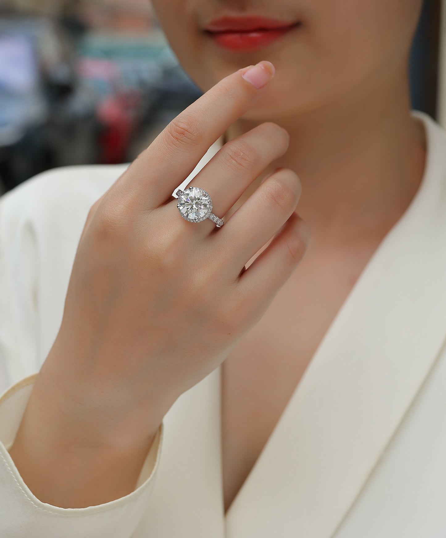 Starry Sky - A Fashionable And Luxurious Jewelry Piece Set With 5-carat Moissan Diamond S925 Sterling Silver And Platinum-plated Diamond Weloria