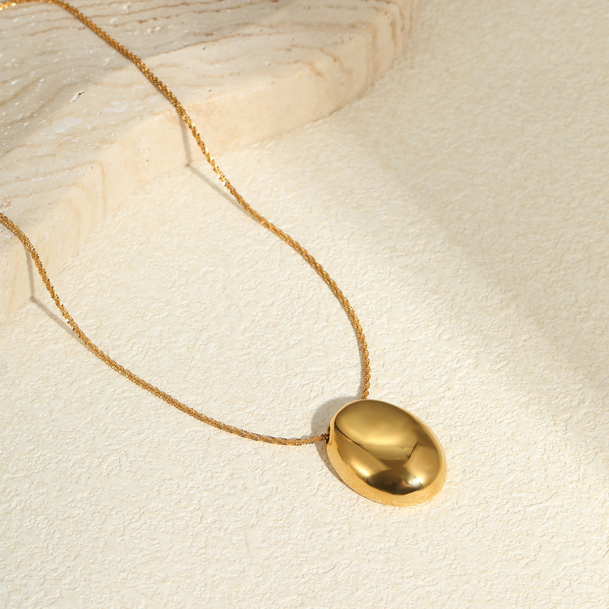 Long Necklace Gold-plated Geometric Pendant Design Sense Weloria