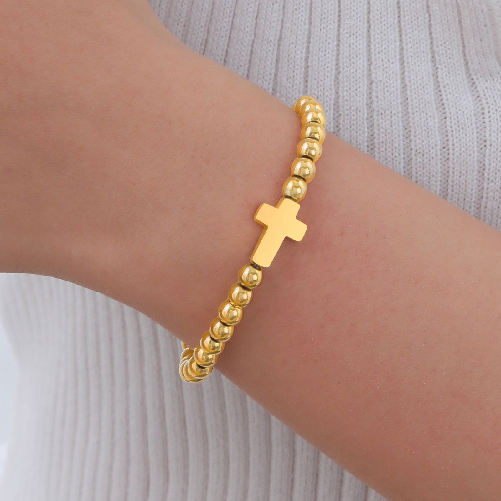 Beaded Gold Bracelet Simple Women's Jewelry Weloria
