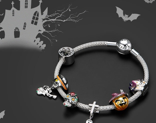 Halloween Beaded Bracelet Colorful Horror Dark Weloria