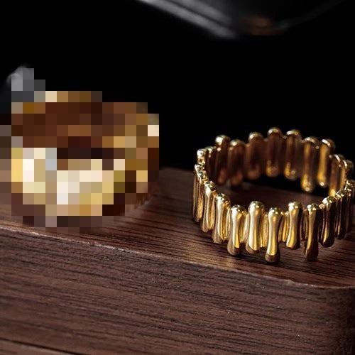 Retro Yellow 18k Gold Cool Sa Organ Diamond Ring Weloria