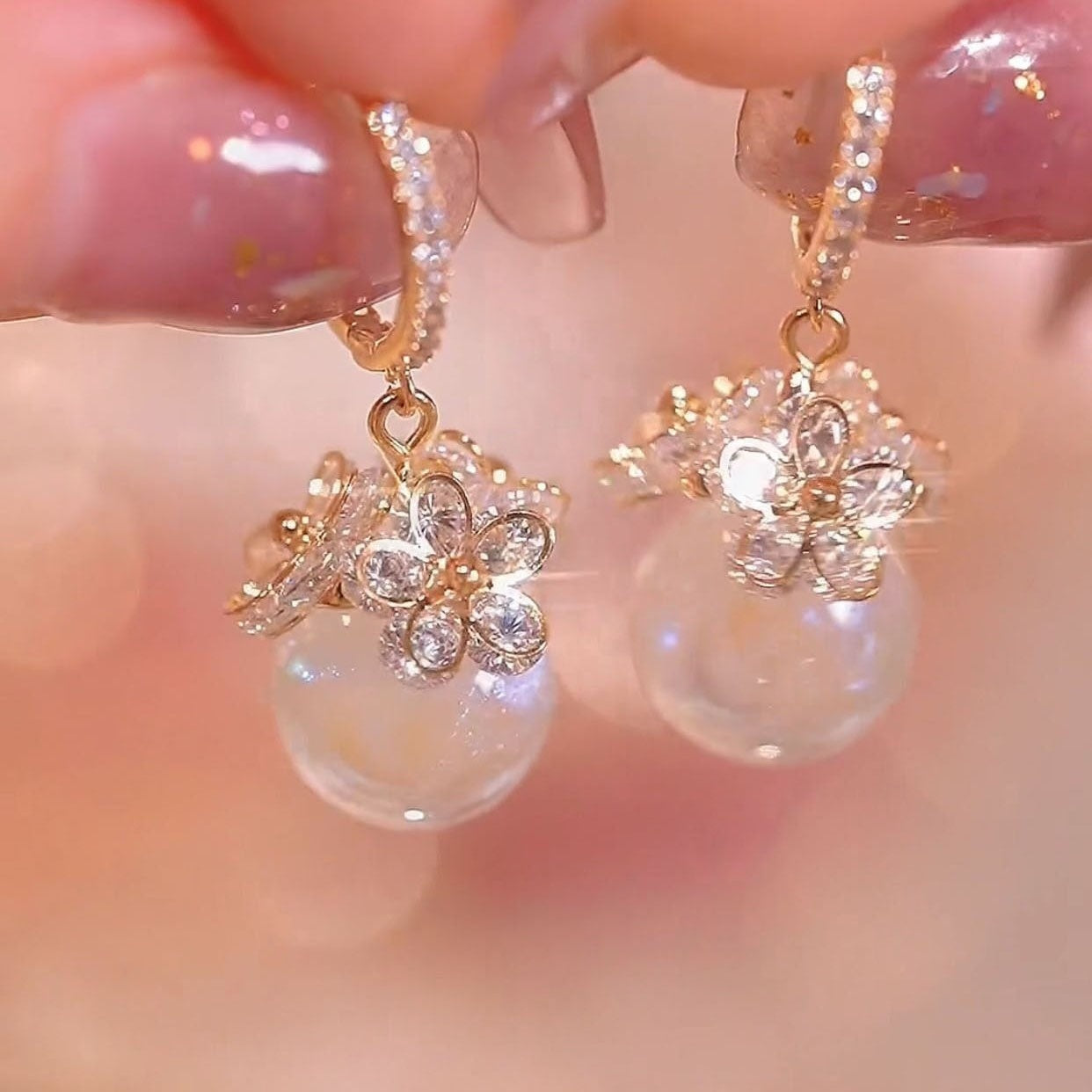 All-matching Elegant Simple Zircon Female Earrings Weloria