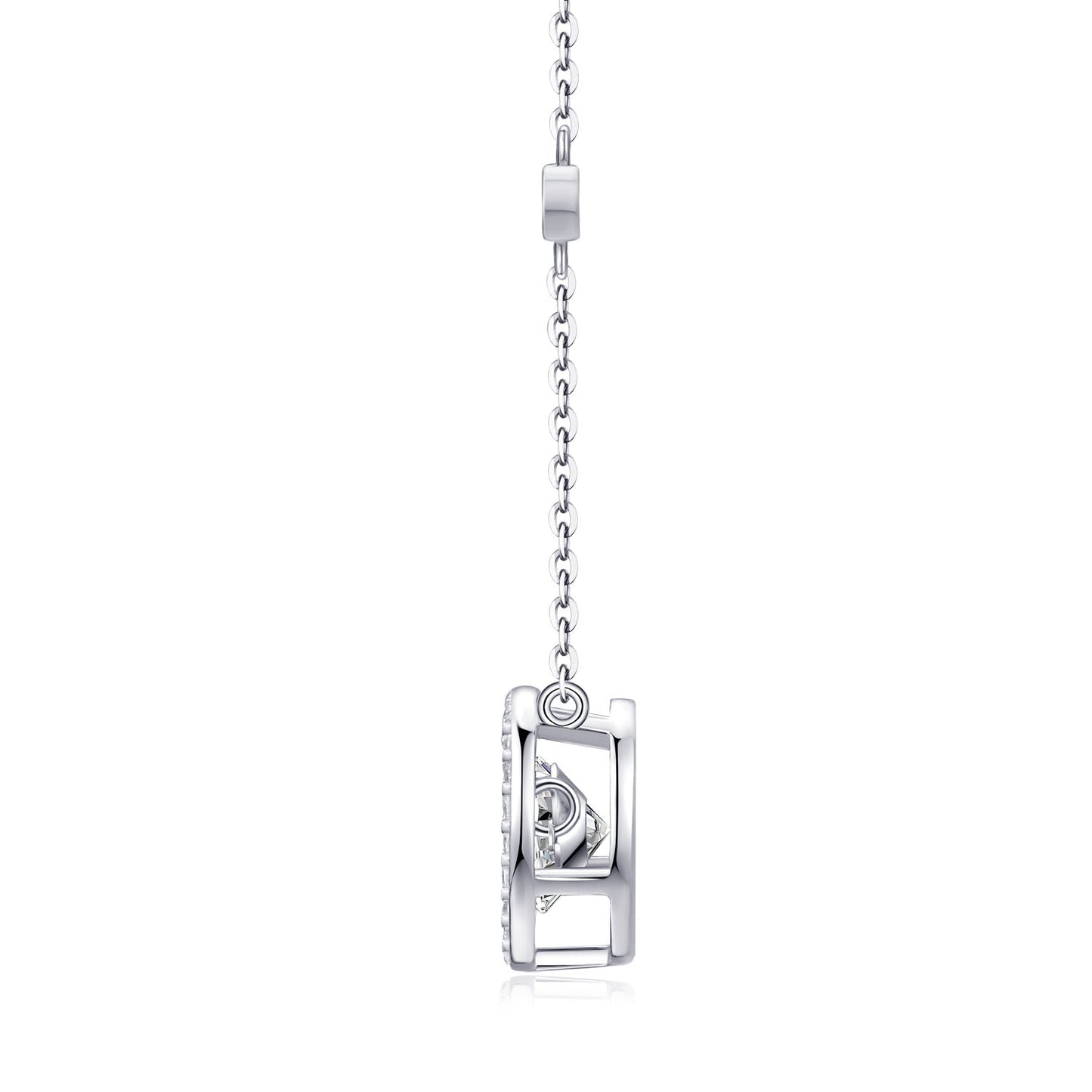 Mobius - A Fashionable And Luxurious Diamond Jewelry Piece Set With 1-carat Moissanite S925 Sterling Silver And Platinum-plated Pendant Weloria