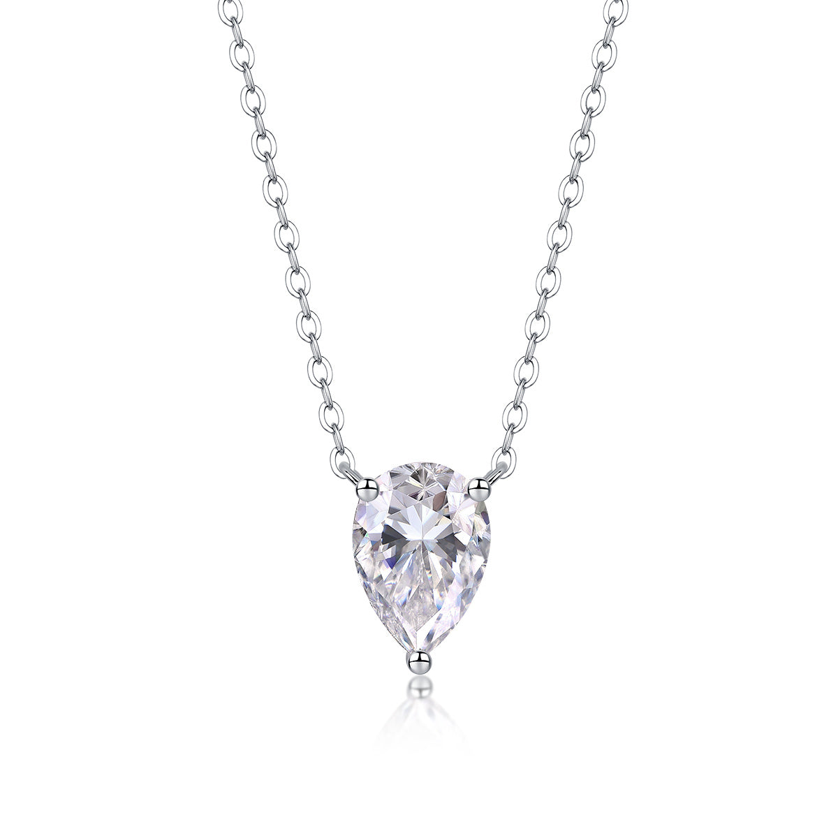 Water Drop - Fashionable Jewelry Pendant Set With Moissanite S925 Sterling Silver And Platinum-plated Diamond, Moissanite Silver Jewelry Weloria