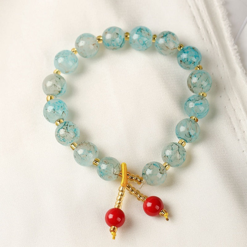 New Accessories Crystal String Beads Ceramic Bracelet Weloria