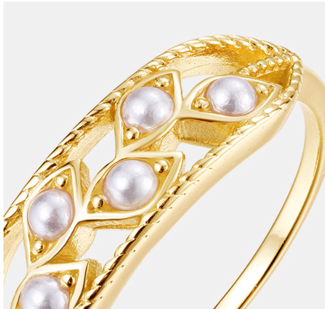 Women's Fashion Personality Shell Pearl Ring Weloria
