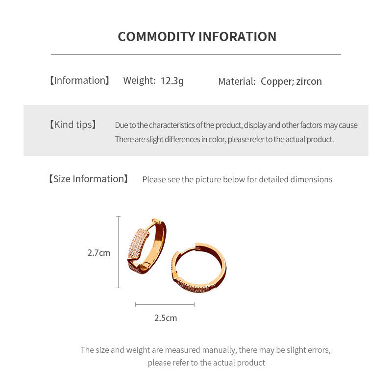 Simple And Versatile Letter Round Women's Ear Clip Weloria