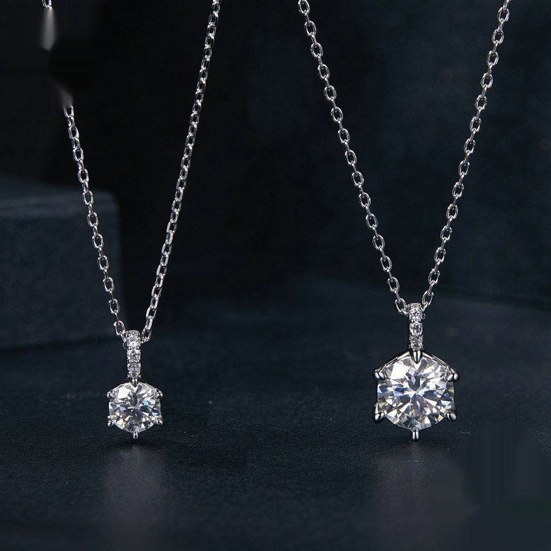 Shining Moissanite Necklace Pendant For Women Weloria