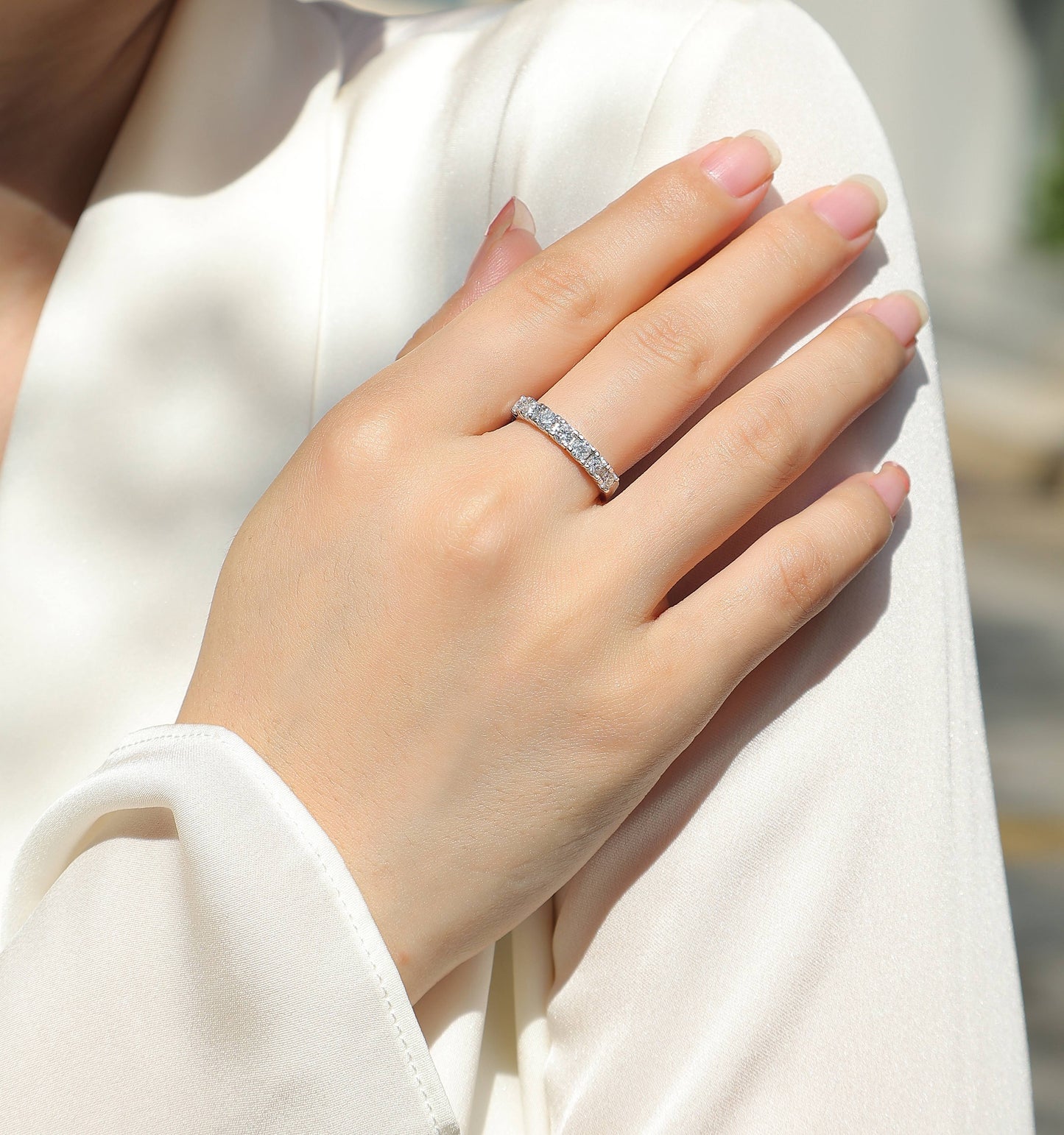 LUCKY 7- A Fashionable And Luxurious Jewelry Piece Set With One-tenth Moissan Diamond, S925 Sterling Silver And Platinum-plated Diamond Weloria