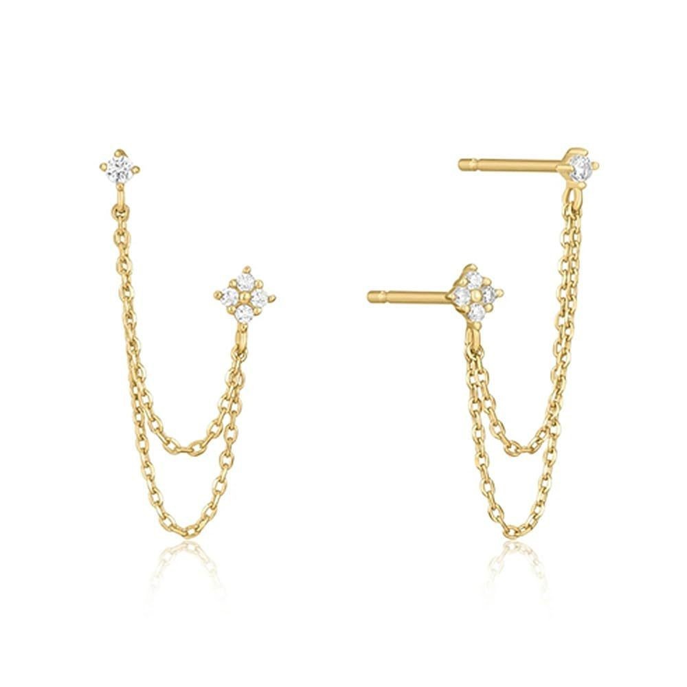 Chain Tassel Diamond Ear String Ear Studs Earrings Weloria
