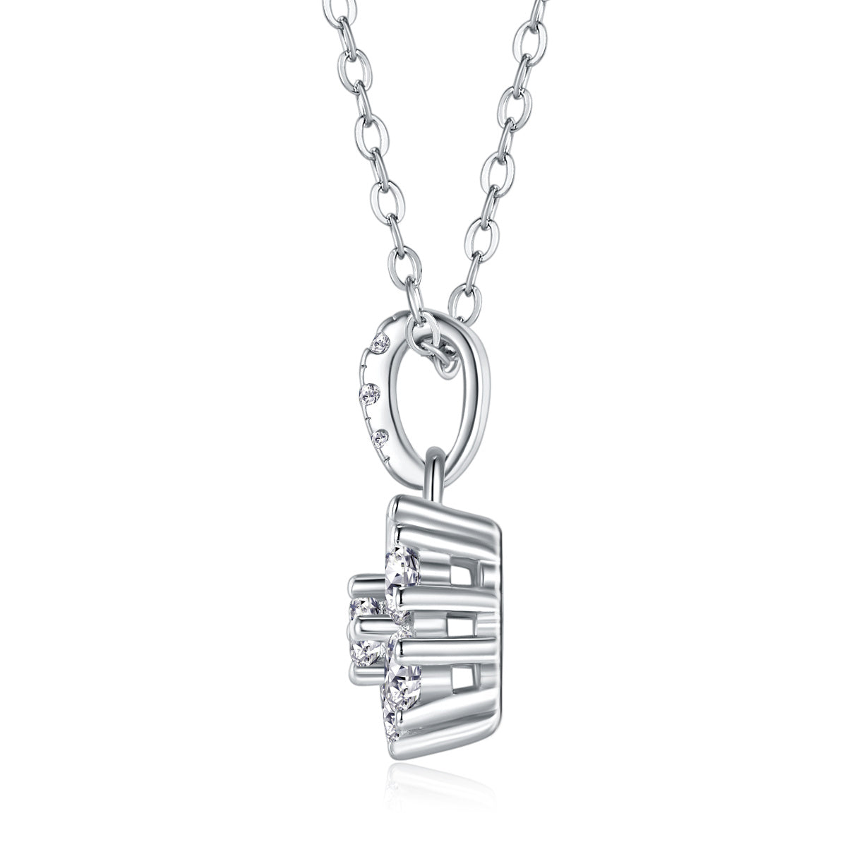 Snowflake Dance - A Fashionable And Luxurious Diamond Jewelry Pendant Set With Moissanite S925 Sterling Silver And Platinum Plating Weloria