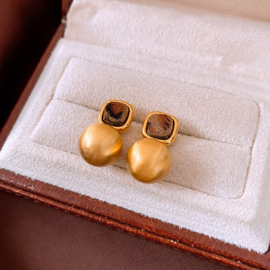 Simple And Versatile Square Leopard Print Women's Earrings Weloria