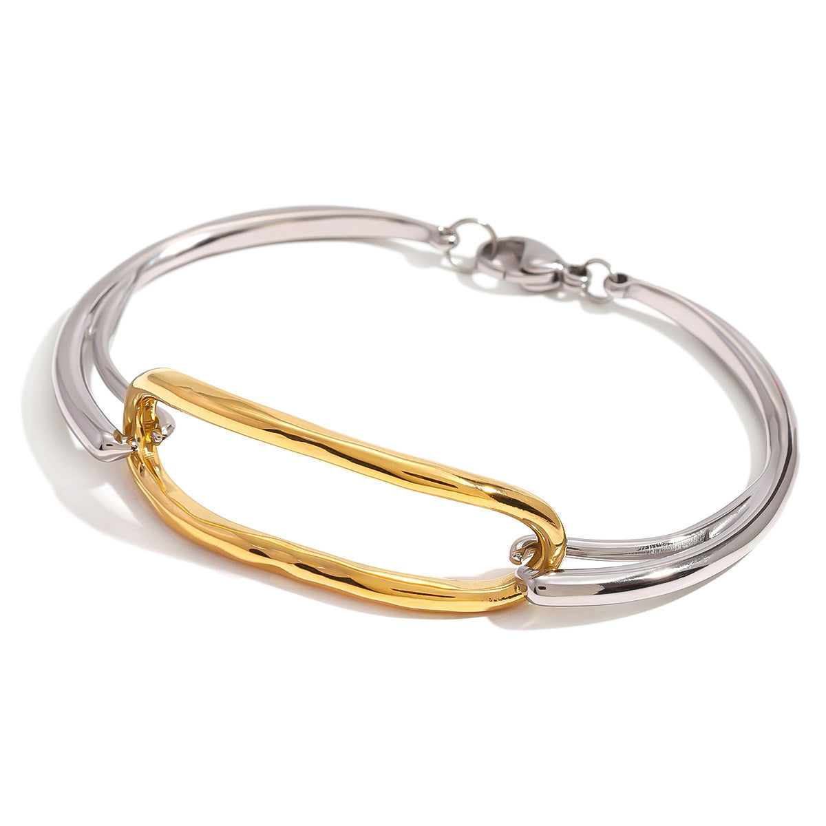 18K Stainless Steel Color Matching Geometric Bracelet Weloria