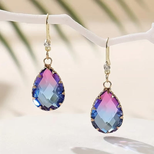 Fashion Glass Crystal Love Heart Earrings Women Weloria