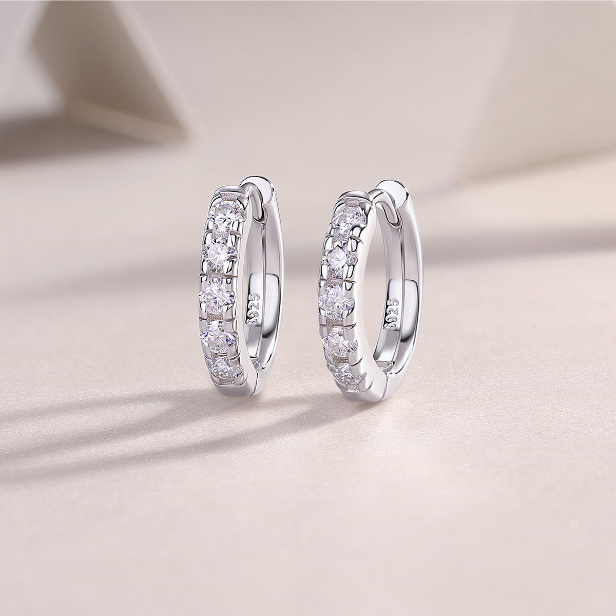 Summer Iced Tea - Fashionable And Luxurious Diamond Jewelry Set With Moissanite S925 Sterling Silver And Platinum-plated Stud Earrings Weloria
