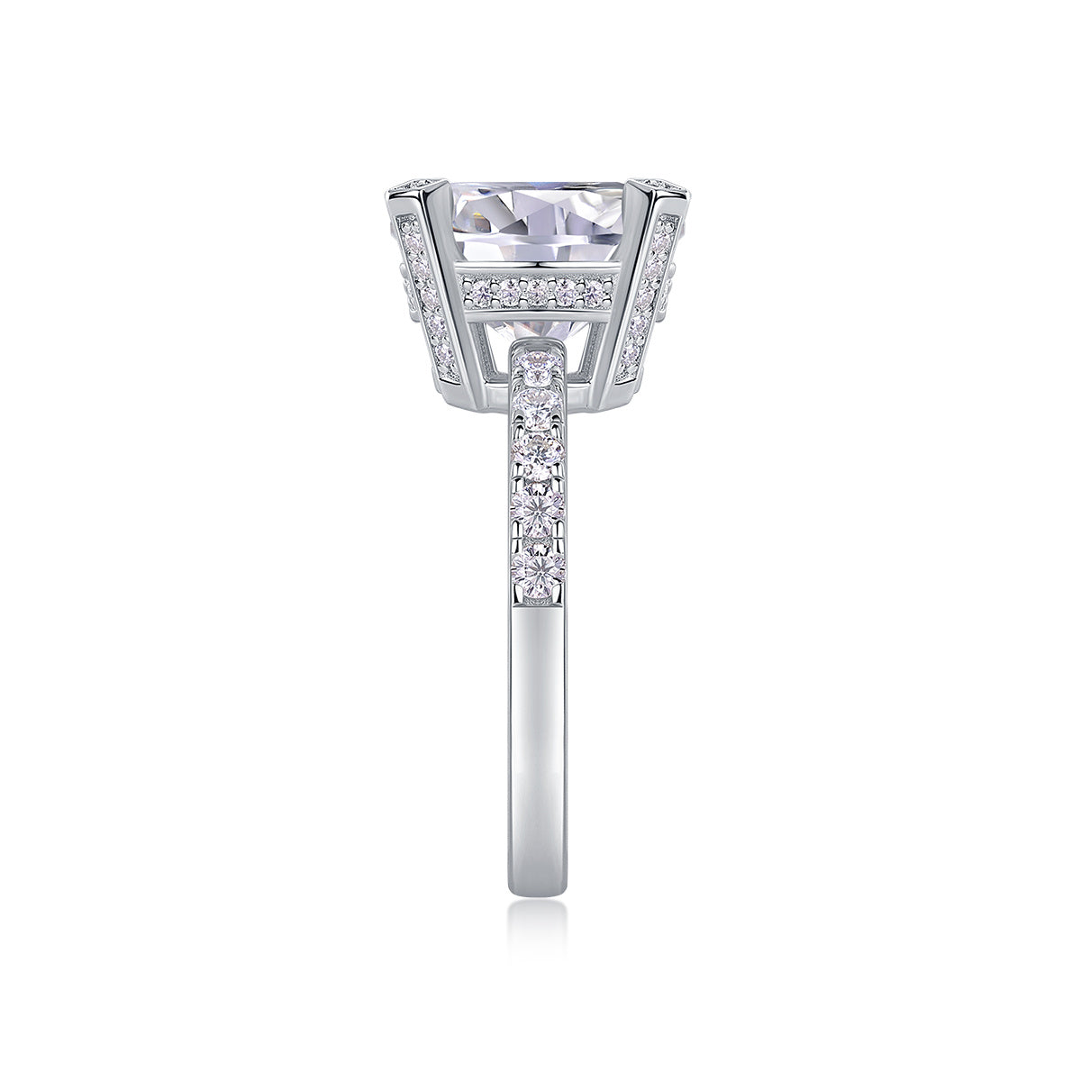 Radiant - A Fashionable And Luxurious Jewelry Piece Set With 5-carat Moissanite S925 Sterling Silver And Platinum-plated Diamond Weloria