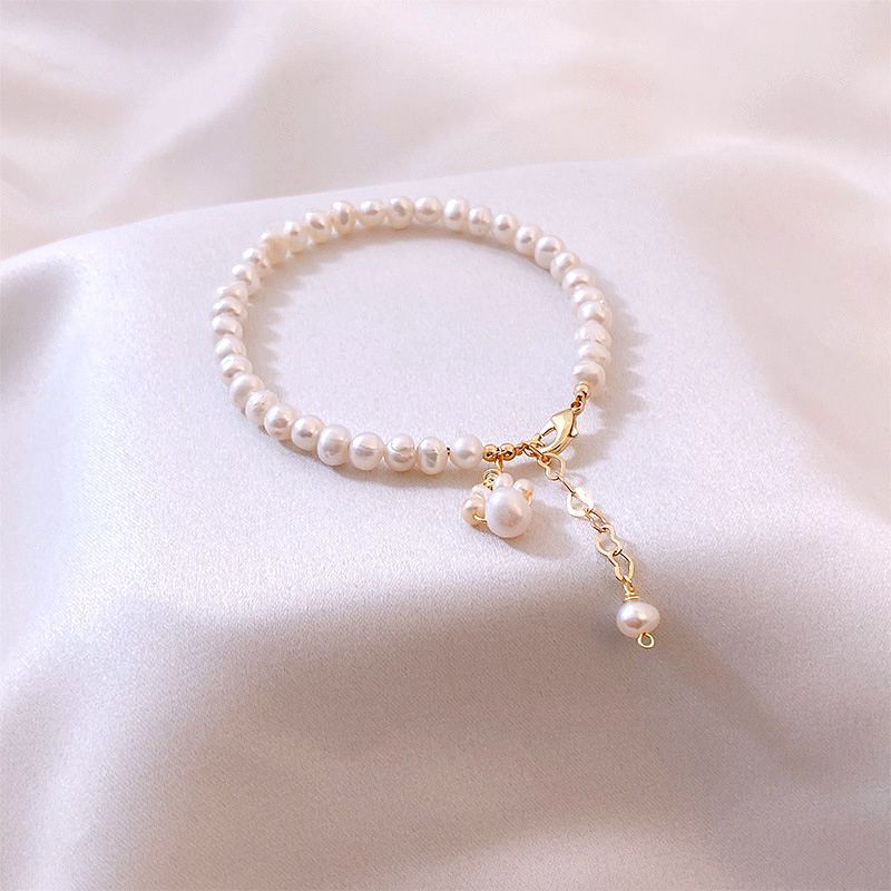 New Freshwater Pearl Cat's Paw Bracelet For Women Cute Fashion Weloria