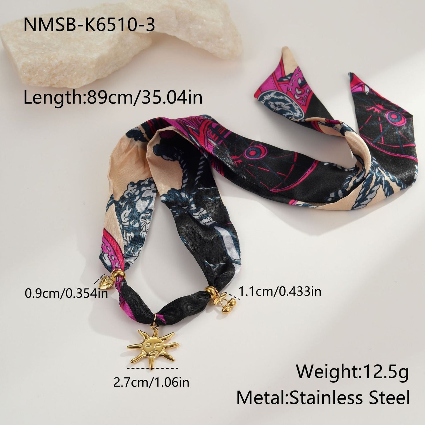Autumn And Winter Scarf Series Sun Pendant Necklace High Sense Weloria