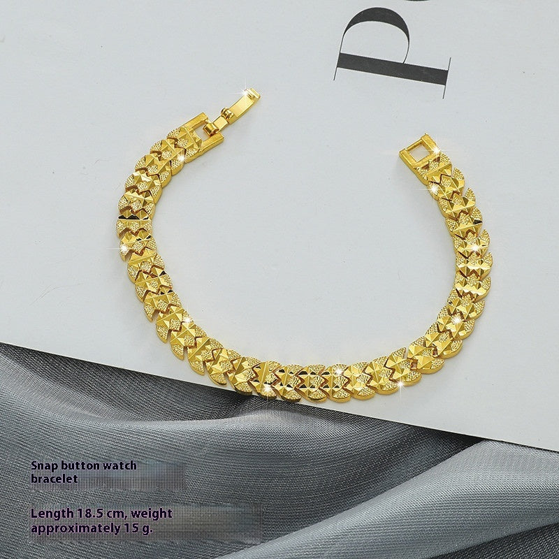 New Fashion Personality Placer Gold Bracelet Women Weloria